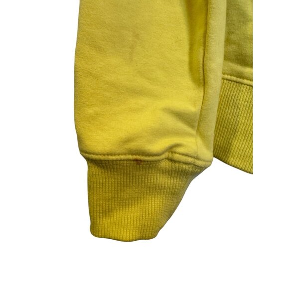 BCBG Yellow Hoodie Women’s Large Rhinestone Detail Full Zip Hooded Sweatshirt - Picture 6 of 7